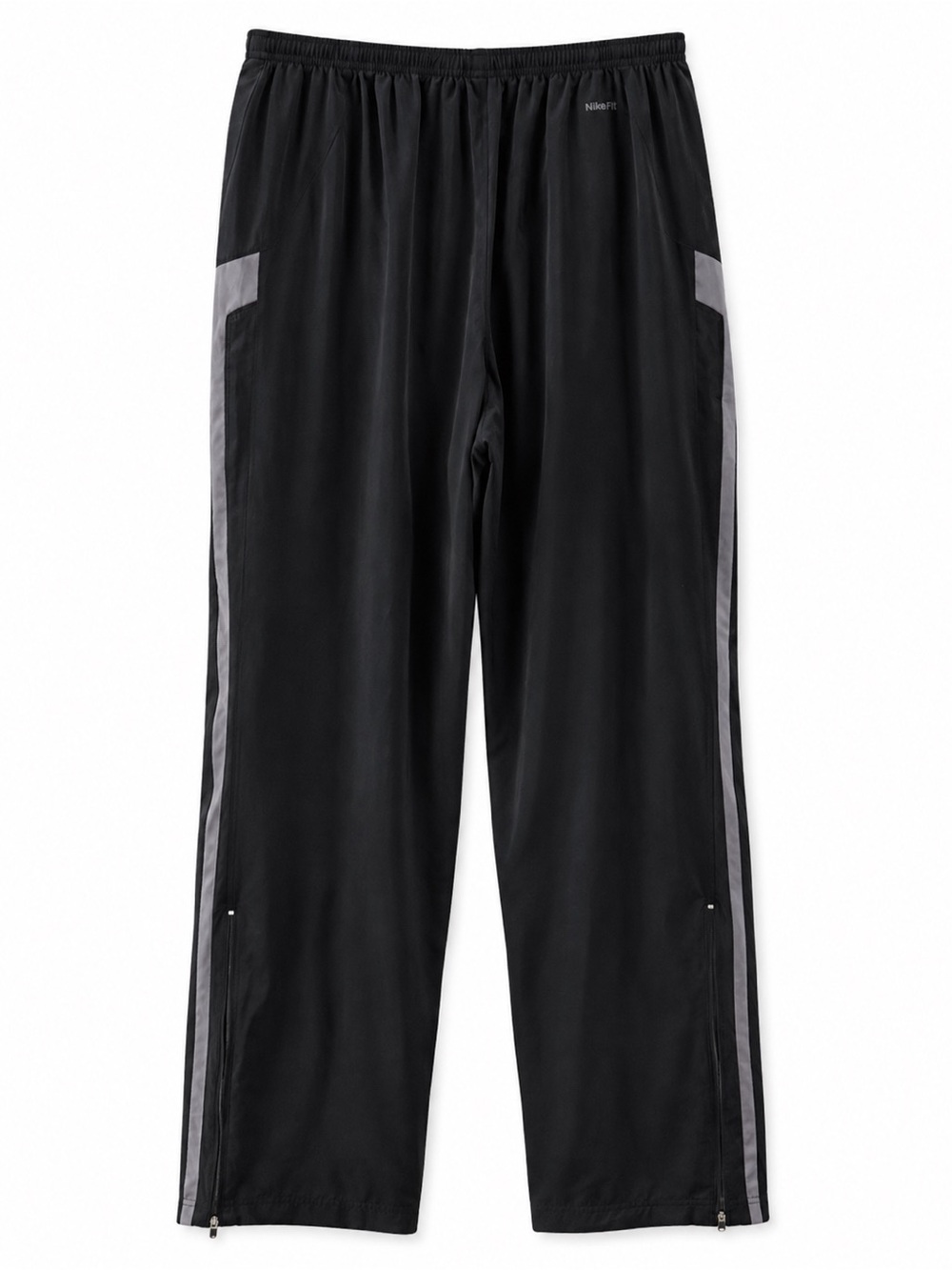 Nike Black Joggers with Gray Side Stripes